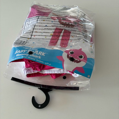 Baby Shark pink costume used, size 2-3 years with minor damage