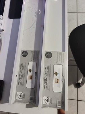 MDF ράφι τοίχου δρυς λευκό 48x10x4εκ καινούργιο