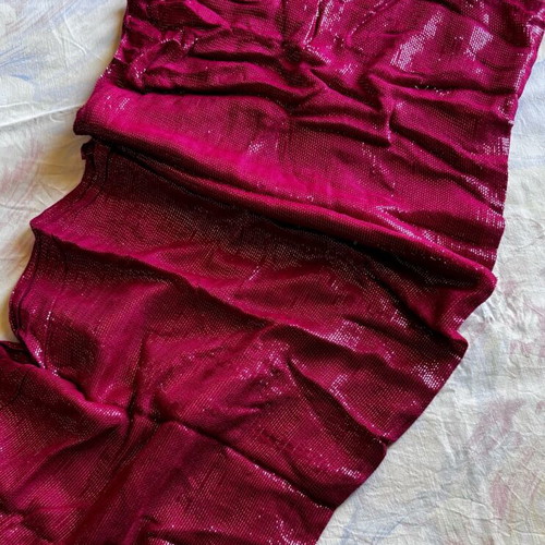 Basmina scarf like new, dark red, viscose and lurex, winter accessory