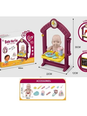 High Chair with Doll and Accessories new