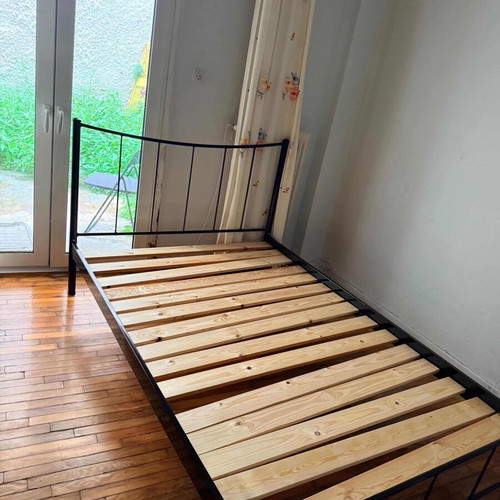 Metal double bed 130×200 cm new with Swedish slats