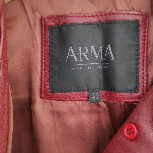 Arma genuine leather jacket new, size L, burgundy