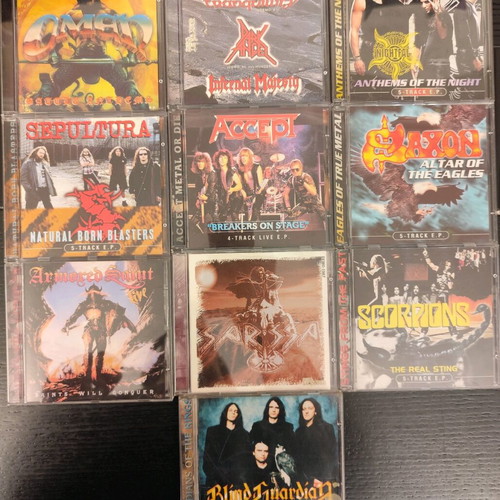 Metal CD collection used from Greek metal magazines, 10 pieces
