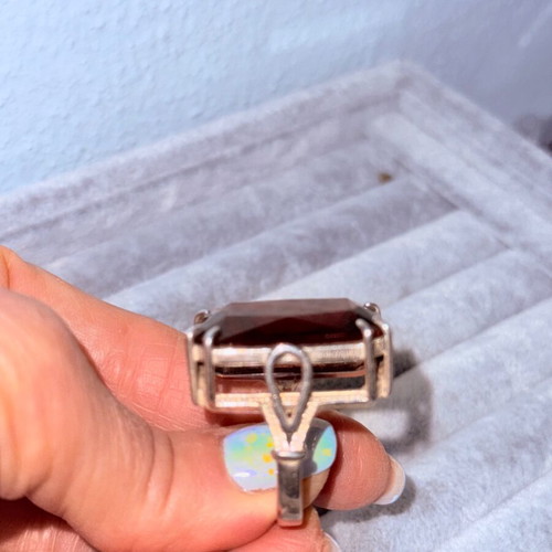 Silver evening ring Etalon Jenavi with Swarovski stone new