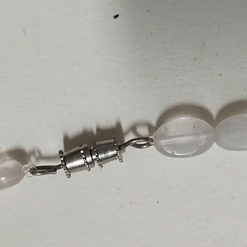 Rose quartz necklace new, 190 cm length, multiple strands