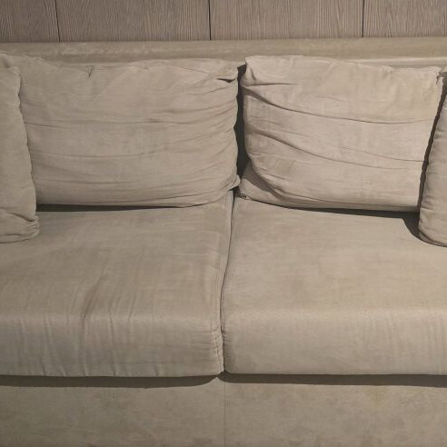 Four-seater sofas used, set of 2, comfortable with bed function