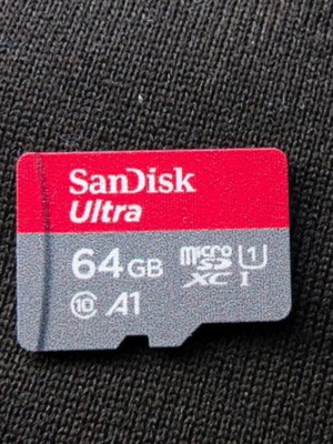 Sandisk Ultra A1 MicroSDXC memory card 64GB with SD adapter