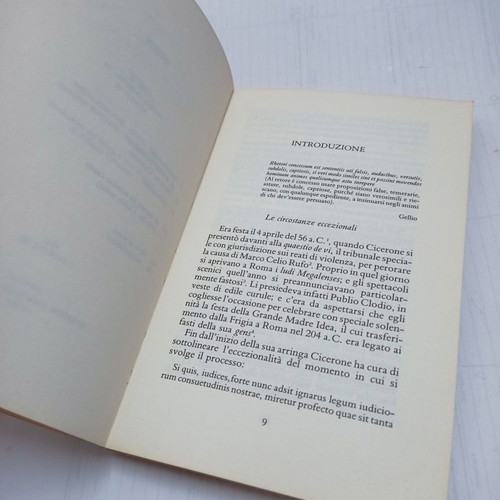 In Difesa Di Marco Celio Cicero used book 1987 edition