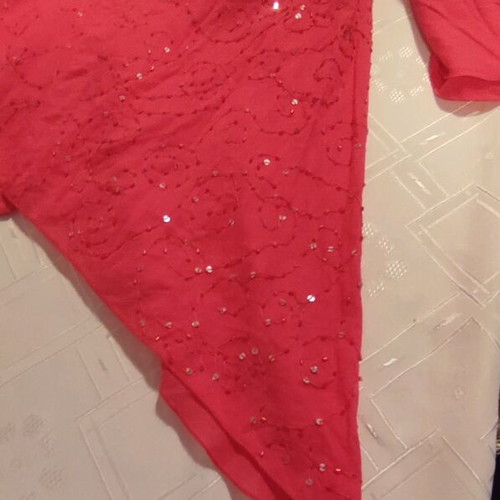 Women's cotton shirt with strass like new, pink