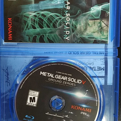 Metal Gear Solid V Ground Zeroes PS4 game like new