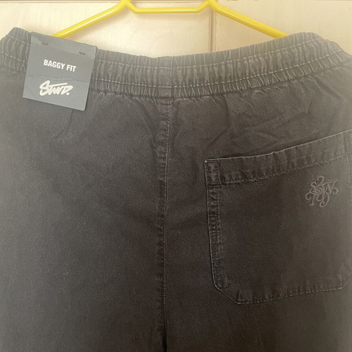 Pull & Bear STWD Baggy Fit men's pants new, size S, washed black