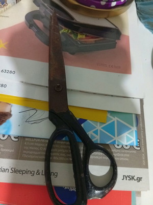 Antique iron scissors used