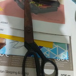 Antique iron scissors used