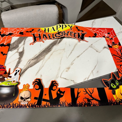 Halloween accessories used, paper base and photo props