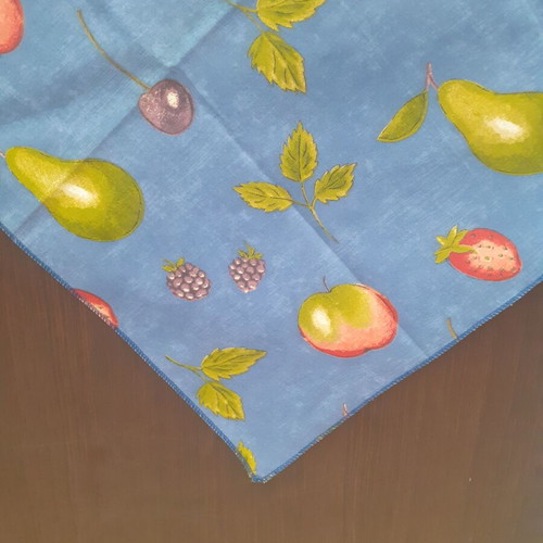 Square tablecloth 160×160 cm with fruit pattern new