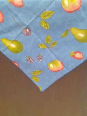 Square tablecloth 160×160 cm with fruit pattern new