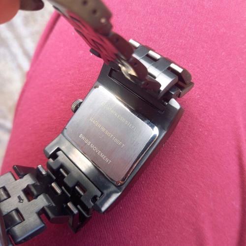 Mini Black Jack watch new, black matte, square dial