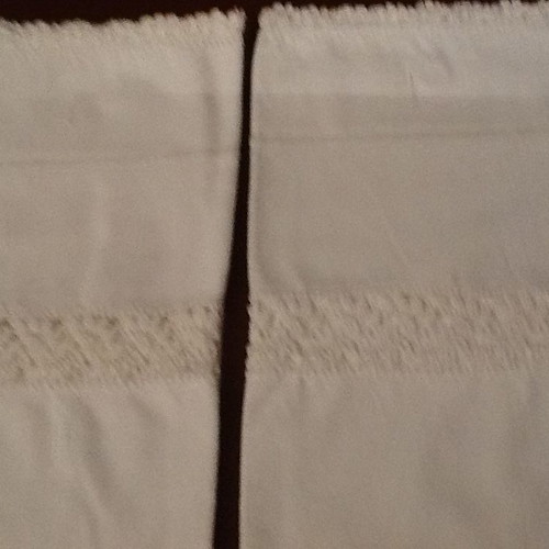 Pair of Pillowcases New Handmade Lace Haseden