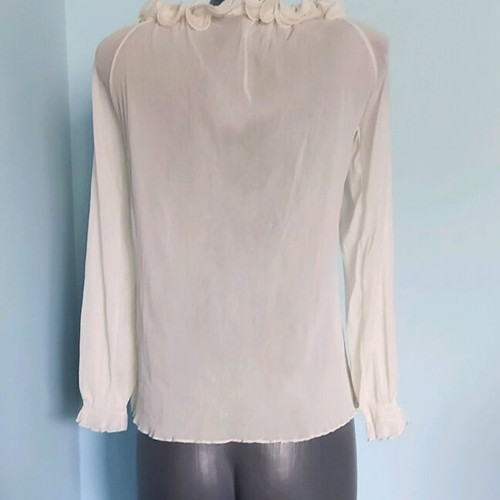 Mesh Decorated Blouse with Open Shoulders, Like New, Sizes M-3XL