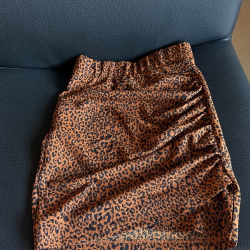 Mini skirt Zara used, brown and orange, size XXS
