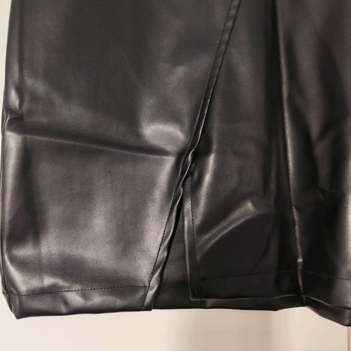 Black leatherette skirt size Small, new