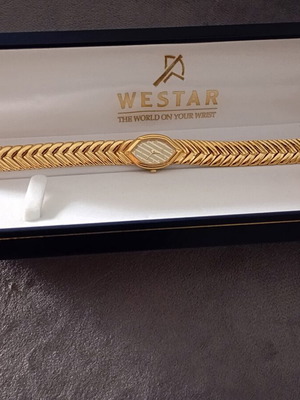 Γυναικείο ρολόι χειρός Westar, επιχρυσωμένο 18 καρατίων, Swiss made