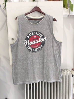 Men's Sleeveless Summer Shirt XXL used, 90% cotton 10% viscose, gray