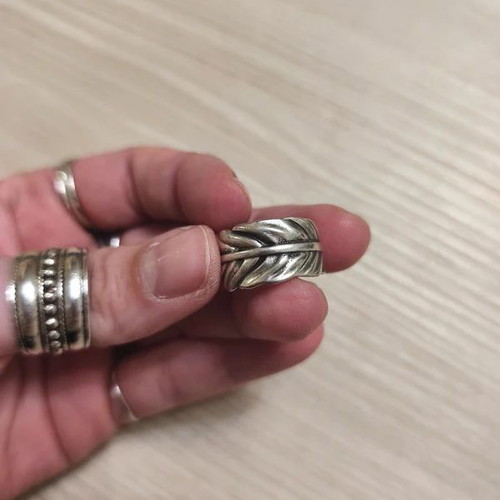 Ethnasia Adjustable Silver Color Ring New