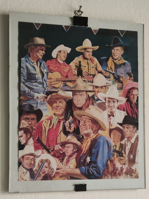 Vintage Κάδρο Western με αυθεντική αφίσα περιοδικού 70s/80s σαν καινούργιο