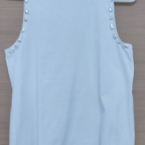 Zara blouse with pearl details new, size S/M, white