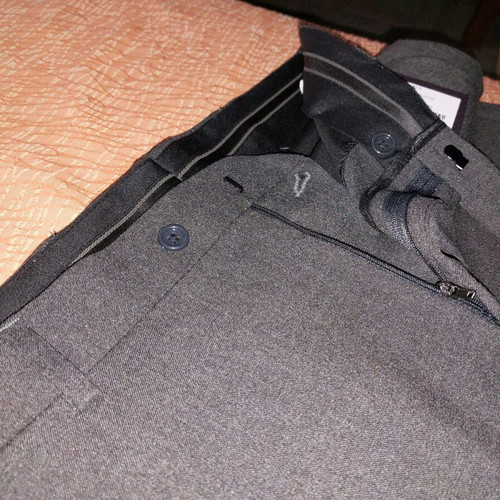 Suit trousers with label no 44 slim gray