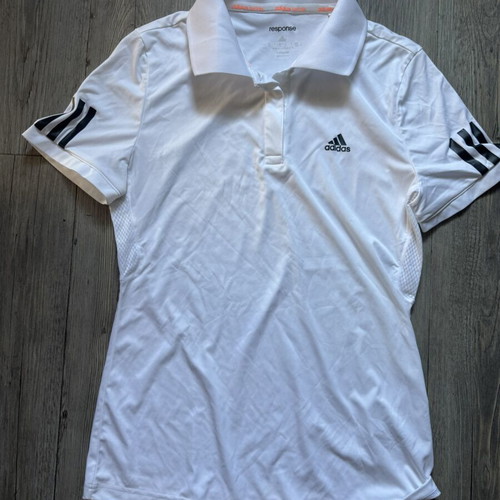 Adidas Response tennis polo shirt like new, white, size S