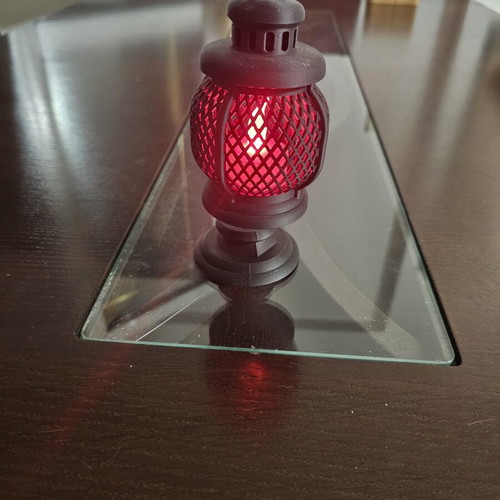 Handmade lantern with black matte lighting, like new
