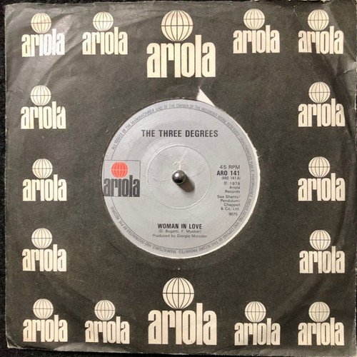 The Three Degrees Woman In Love vinyl 7" 45 RPM used, pop