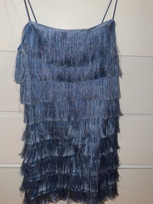 Zara dress with fringes new, size M, blue