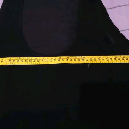 Blouse top black like new, tulle fabric texture