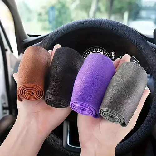 Black Silicone Steering Wheel Cover black Onesize 33-40cm new