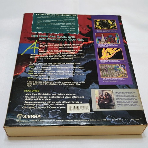 Manhunter 2 San Francisco PC game Big Box Sierra
