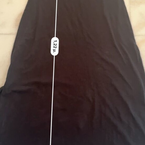 Maxi dress with ruffles, black, size XL, like new