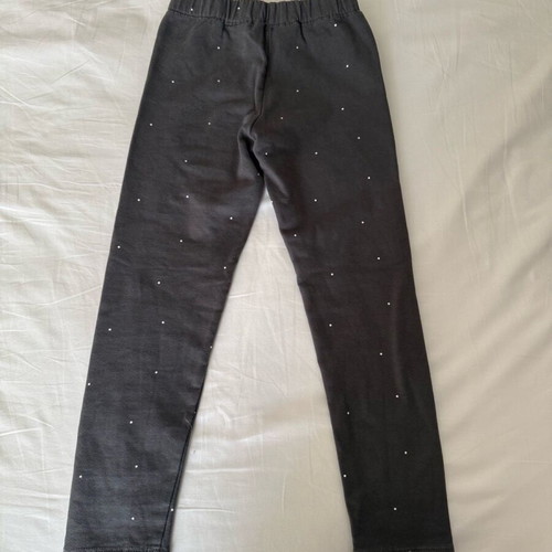 H&M leggings with fuzzy lining like new for girl 5-6 years, gray