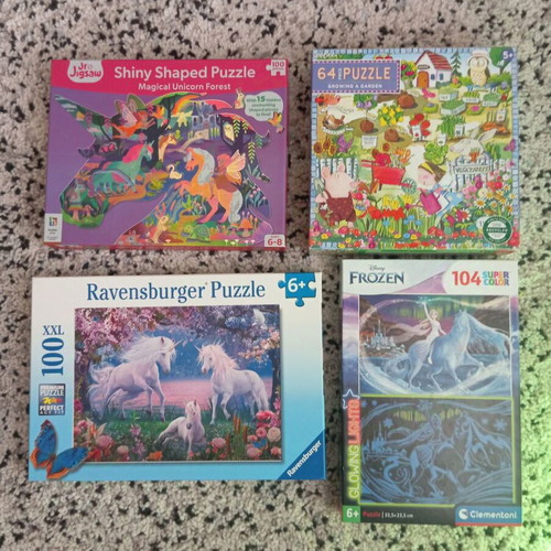 Children's puzzles like new with up to 104 pieces