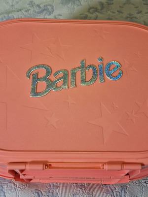 Barbie dollhouse playset with bed, lamp, TV