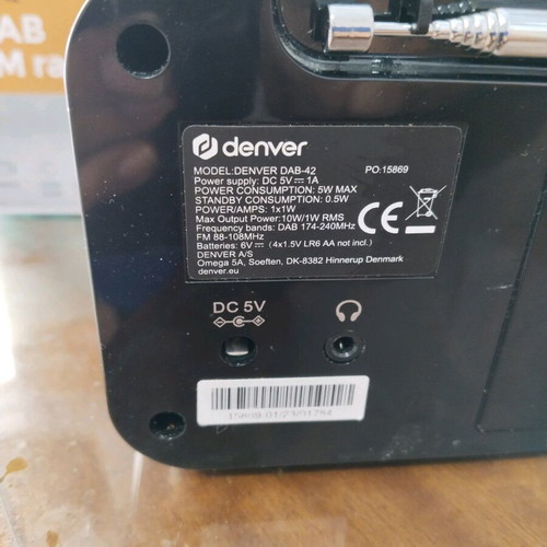 Denver DAB FM radio clock DAB-42