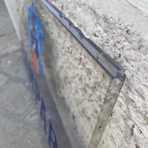 Campari plexiglass sign used, 1.5 cm thick