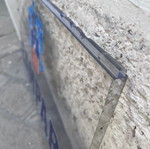 Campari plexiglass sign used, 1.5 cm thick