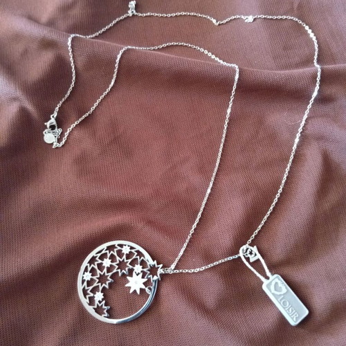 Loisir pendant with chain new, steel, gray