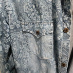 Denim Shirt with Pattern Used, Size M