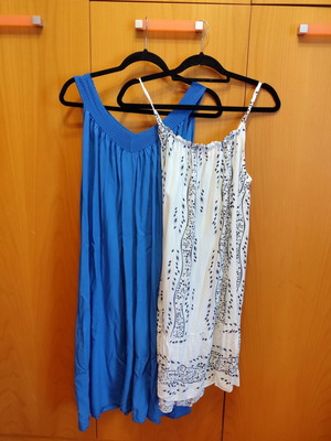 Dress set of two, like new, white and blue, free size