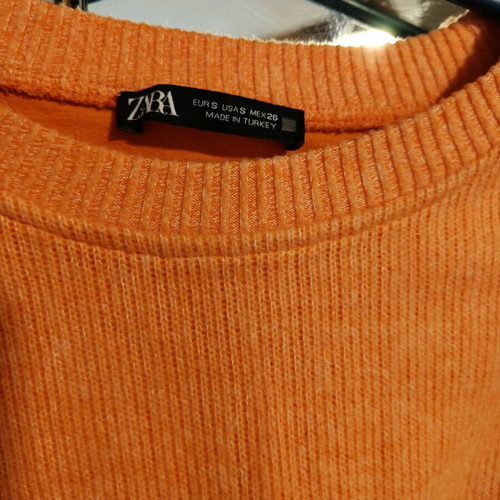 Zara crop sweater like new, orange, size S
