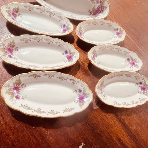 Antique Russian porcelain meze set like new, 7 pieces